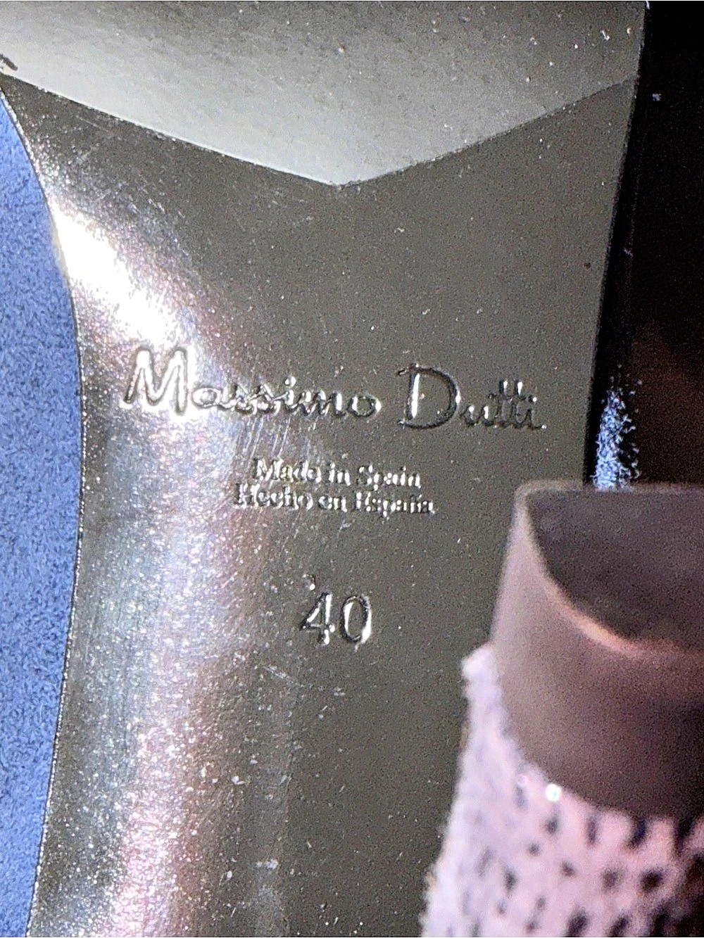 Massimo Dutti Blue Peep Toe Heels EU 40 - Picture 2 of 5